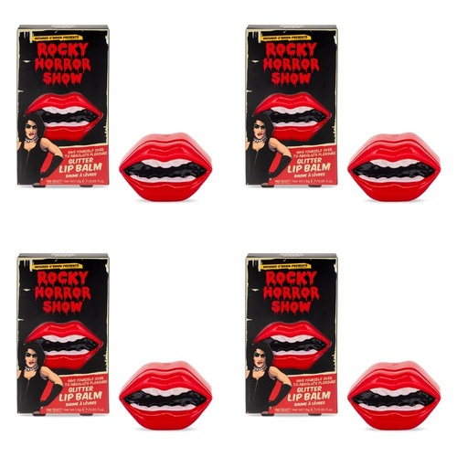 Mad Beauty Rocky Horror Show Glitter Lip Balm Lips Pot 1.5g Pack of 4