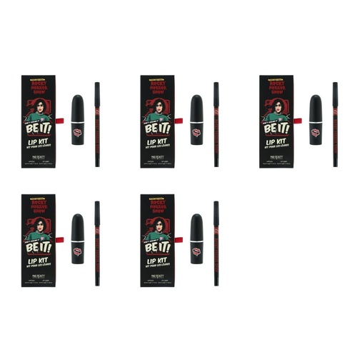 Mad Beauty Rocky Horror Show Don't Dream It Be It Lip Kit Lipstick and Lip Liner Bundle of 5