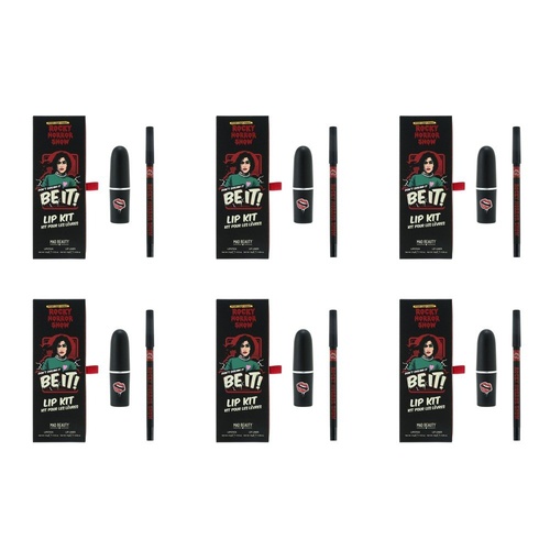 Mad Beauty Rocky Horror Show Don't Dream It Be It Lip Kit Lipstick and Lip Liner Bundle of 6