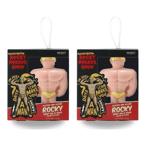 Mad Beauty Rocky Horror Show Glisten and Gleam Rocky Soap on a Rope 180g Pack of 2