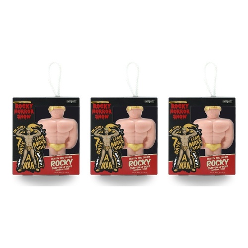 Mad Beauty Rocky Horror Show Glisten and Gleam Rocky Soap on a Rope 180g Pack of 3