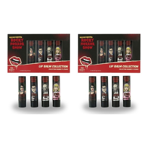 Mad Beauty Rocky Horror Show Lip Balm Collection 4 x 4g Bundle of 2