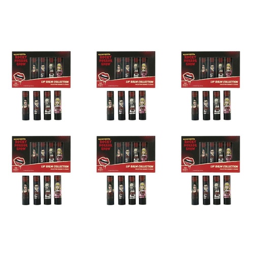 Mad Beauty Rocky Horror Show Lip Balm Collection 4 x 4g Bundle of 6