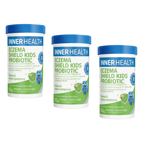Inner Health Eczema Shield Kids Probiotic 60g Pack of 3