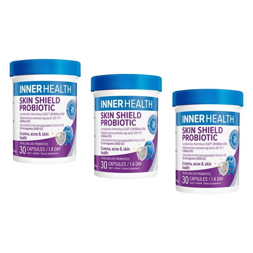 Inner Health Skin Shield Probiotic 30 Capsules Pack of 3