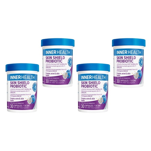 Inner Health Skin Shield Probiotic 30 Capsules Pack of 4