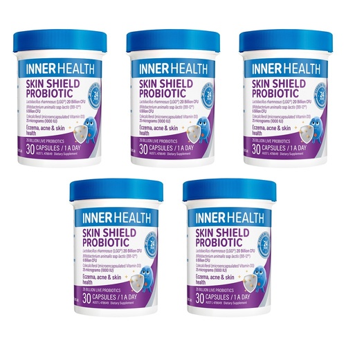 Inner Health Skin Shield Probiotic 30 Capsules Pack of 5