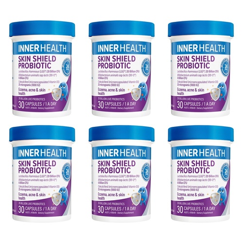 Inner Health Skin Shield Probiotic 30 Capsules Pack of 6