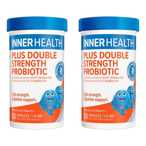 Inner Health Plus Double Strength Probiotic 60 Capsules Pack of 2