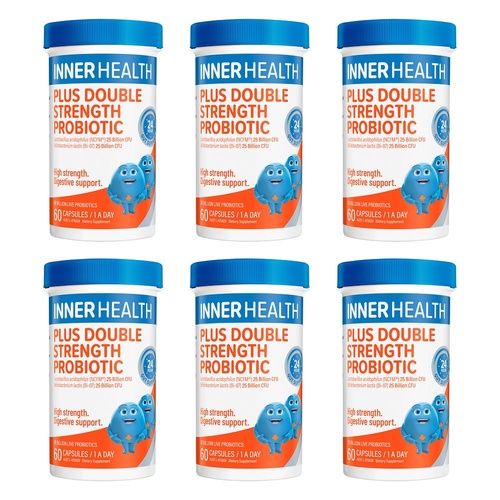Inner Health Plus Double Strength Probiotic 60 Capsules Pack of 6