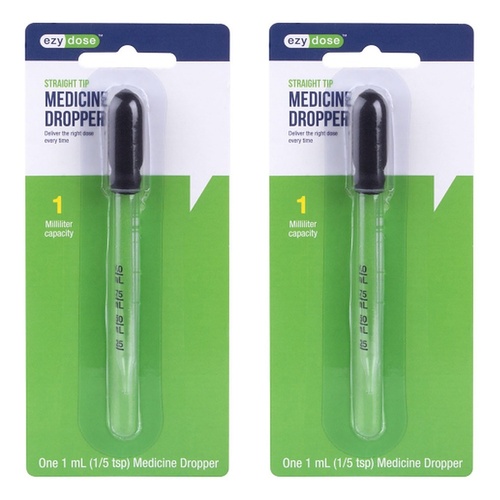 Ezy Dose Calibrated Glass Dropper Pack of 2