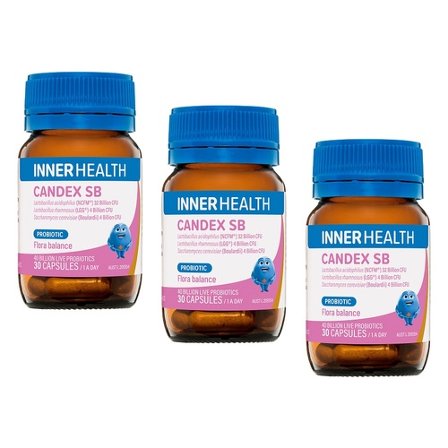 Inner Health Candex SB Probiotic 30 Capsules Pack of 3