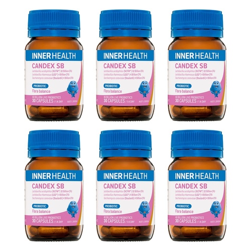 Inner Health Candex SB Probiotic 30 Capsules Pack of 6