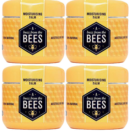 A Buzz From The Bees Natural Moisturising Balm 50g Pack of 4 Australian Made
