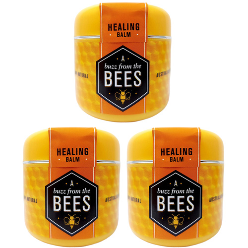 A Buzz From The Bees Healing Balm 50g 3 Pack Natural Australian Skin Repair