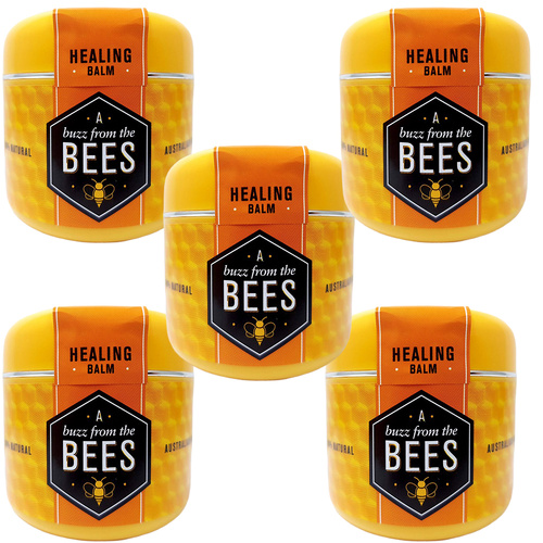 A Buzz From The Bees Healing Balm 50g Natural Australian Skin Repair Pack of 5