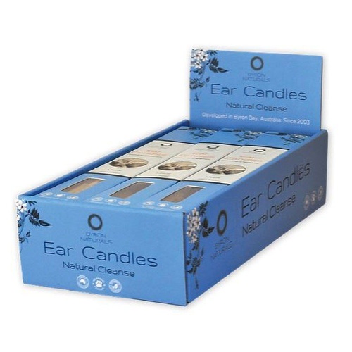 Byron Bay Ear Candles Natural Cleanse 2 Pairs Counter Display of 12