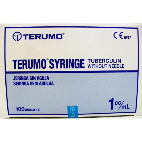 Terumo Tuberculin Syringe 1mL Without Needle Box of 100