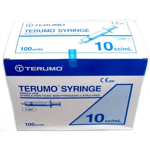 Terumo Syringe 10mL Luer Slip Box of 100