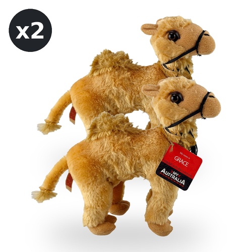 Grace the Camel Plush Toy 25cm My Australia Huggable Creatures for Kids Pack of 2