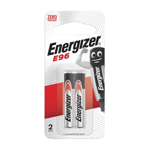 Energizer E96 1.5V Alkaline Batteries 2 Pack