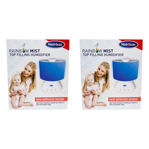 MEDESCAN Rainbow Mist Top Filling Humidifier Pack of 2
