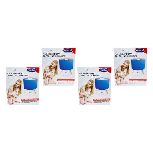 MEDESCAN Rainbow Mist Top Filling Humidifier Pack of 4