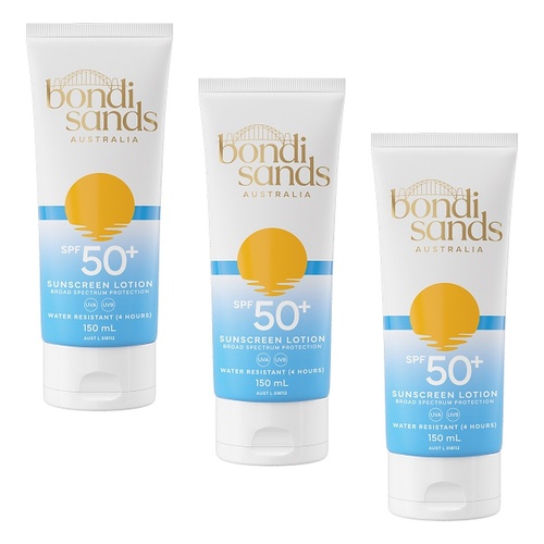 Bondi Sands Sunscreen Lotion SPF50+ 150mL Pack of 3