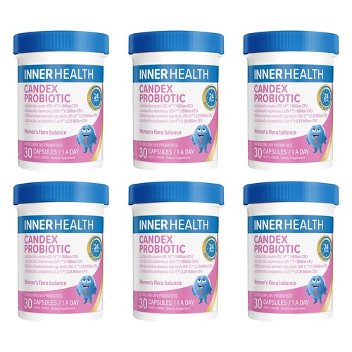 Inner Health Candex Probiotic 30 Capsules Pack of 6