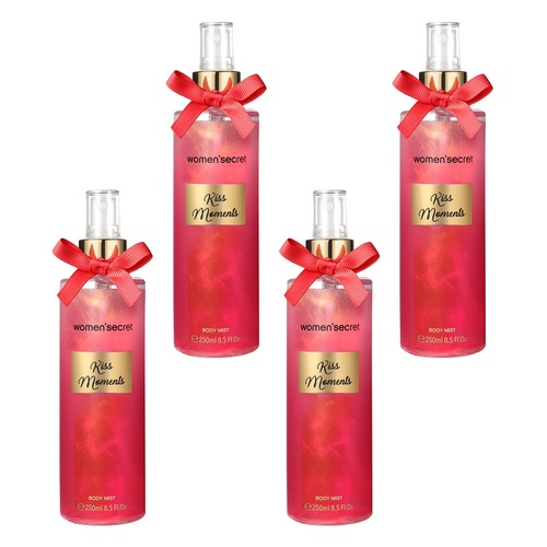 women'secret Kiss Moments Body Mist 250mL Pack of 4