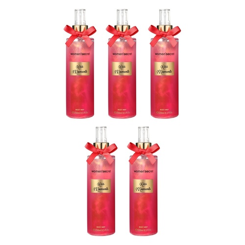 women'secret Kiss Moments Body Mist 250mL Pack of 5