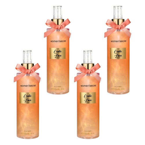 Women'Secret Exotic Love Body Mist 250mL Pack of 4