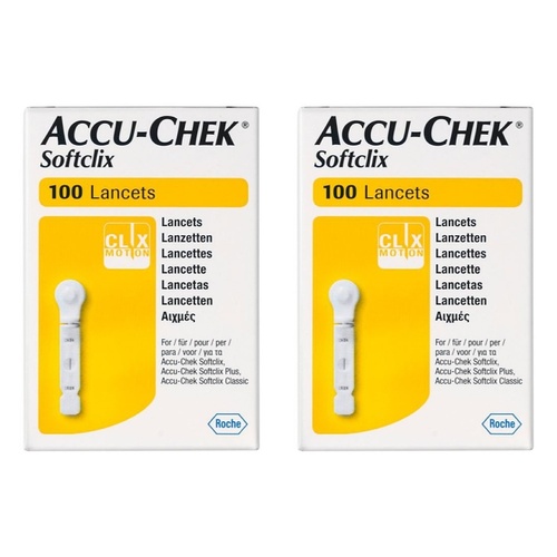 Accu-Chek SoftClix Lancets 100 Pack Bundle of 2