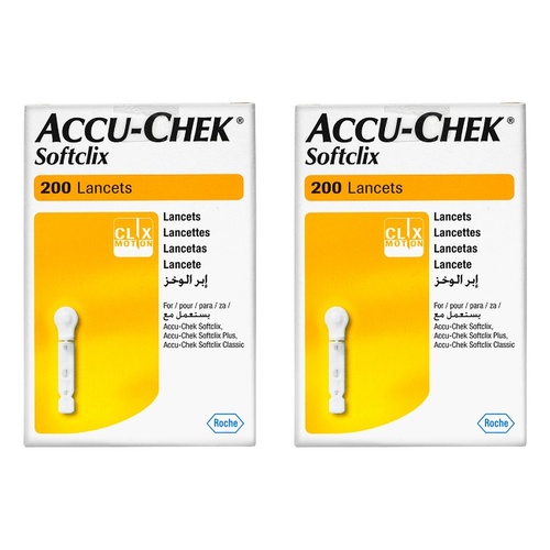 Accu-Chek SoftClix Lancets 200 Pack Bundle of 2