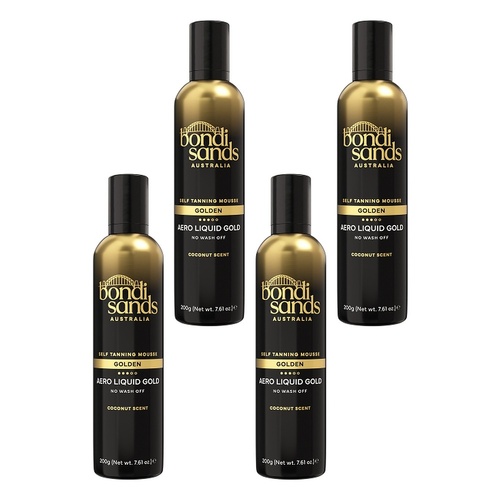 Bondi Sands Aero Liquid Gold Self Tanning Mousse 200g Pack of 4