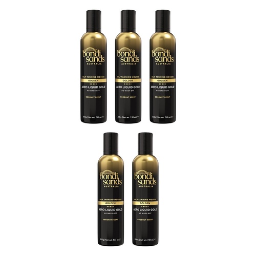 Bondi Sands Aero Liquid Gold Self Tanning Mousse 200g Pack of 5