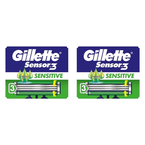 Gillette Sensor3 Sensitive Disposable Razors 4 Pack Bundle of 2