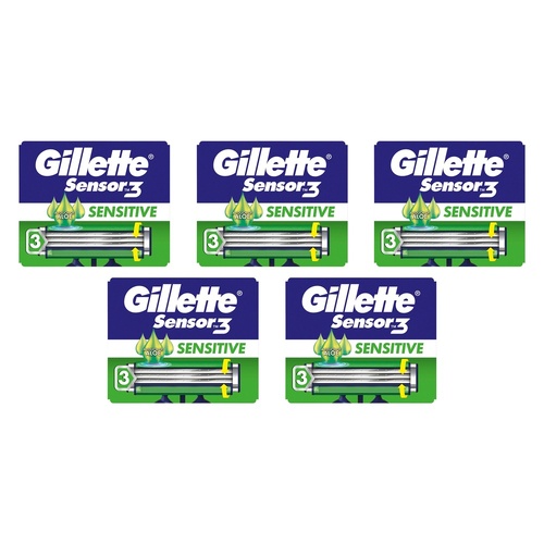 Gillette Sensor3 Sensitive Disposable Razors 4 Pack Bundle of 5