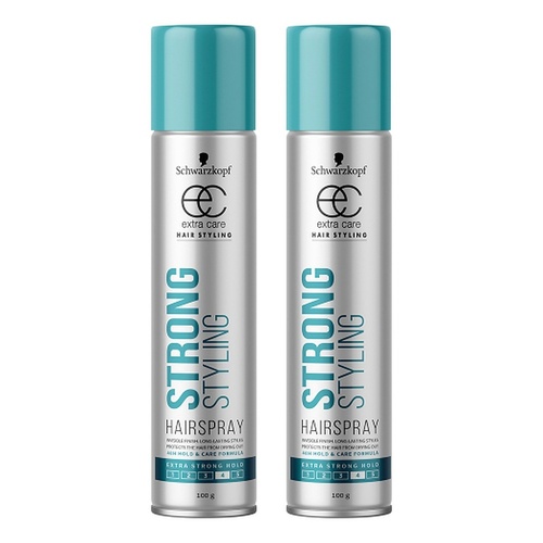 Schwarzkopf Extra Care Strong Styling Hairspray Extra Strong Hold 100g Pack of 2