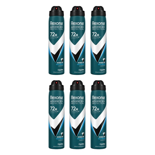 Rexona Advanced Protection 72H Ice Fresh Antiperspirant 220mL Pack of 6