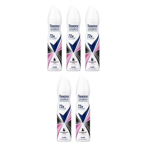 Rexona Advanced Protection 72H Invisible Dry Pure Antiperspirant 220mL Pack of 5