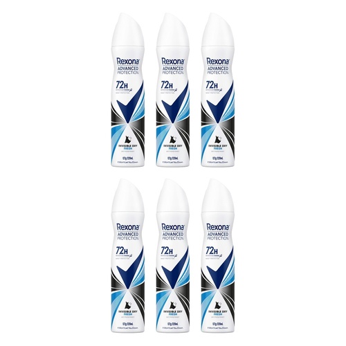 Rexona Advanced Protection 72H Invisible Dry Fresh Antiperspirant Pack of 6