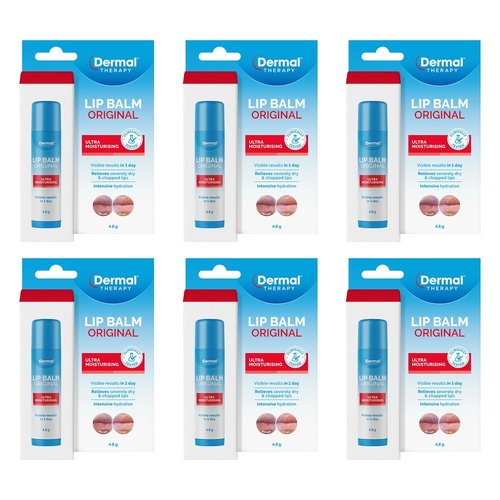 Dermal Therapy Lip Balm Original Stick 4.8g Pack of 6