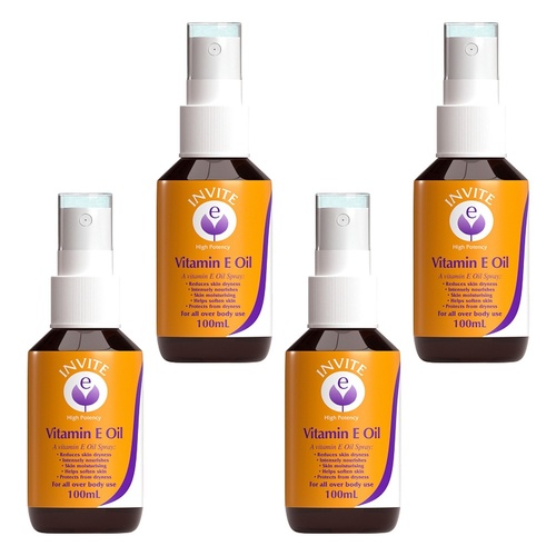 Invite E Vitamin E Oil Spray 100mL Pack of 4