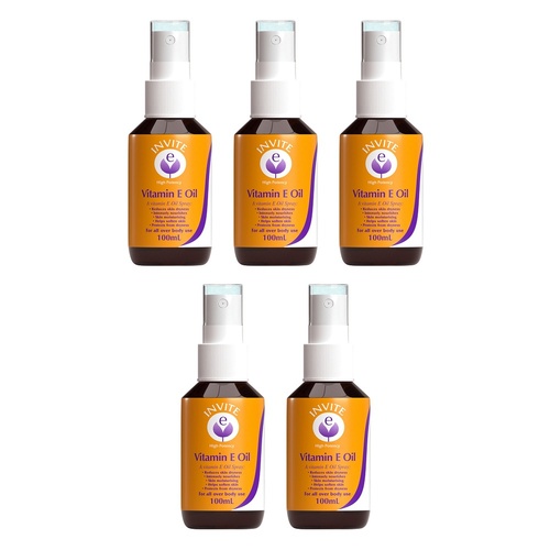 Invite E Vitamin E Oil Spray 100mL Pack of 5