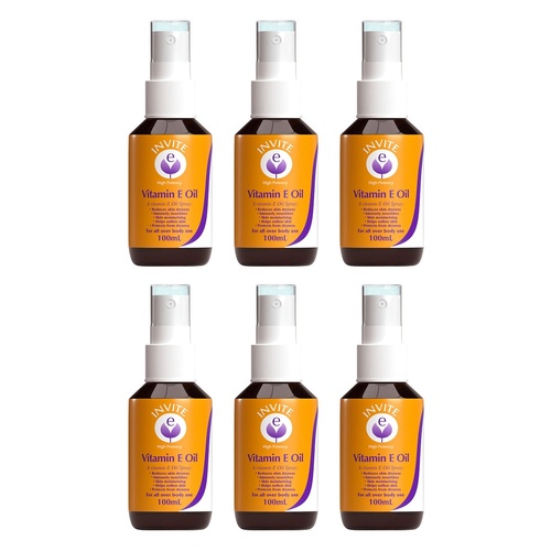 Invite E Vitamin E Oil Spray 100mL Pack of 6