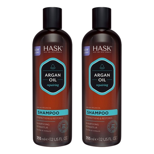 Hask Argan Oil Repairing Shampoo 355mL Pack of 2