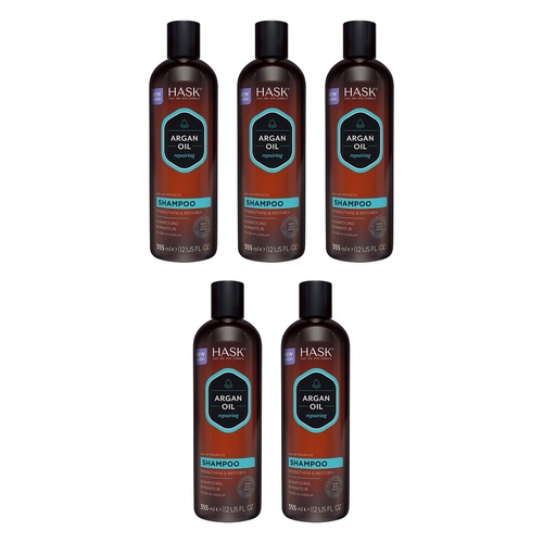 Hask Argan Oil Repairing Shampoo 355mL Pack of 5
