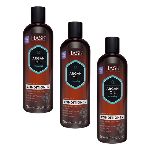Hask Argan Oil Repairing Conditioner 355mL Pack of 3