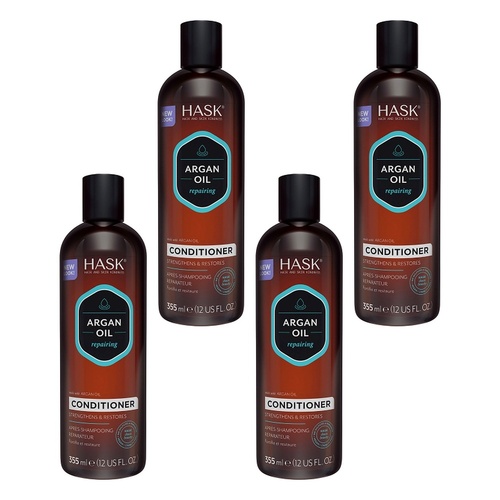 Hask Argan Oil Repairing Conditioner 355mL Pack of 4